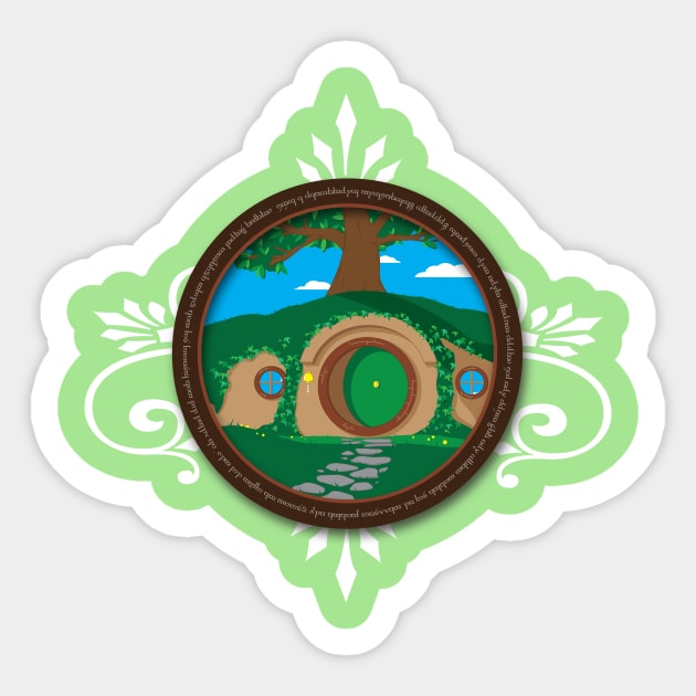 Bag End Sticker by thebeardedbrushandblade